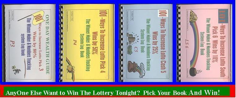 LOTTERY BOOK COLLECTION OF ROUR BOOKS PIX