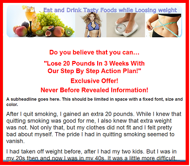 EXTREME WEIGHT LOSS SECRETS BANNER- 3 SMALLER