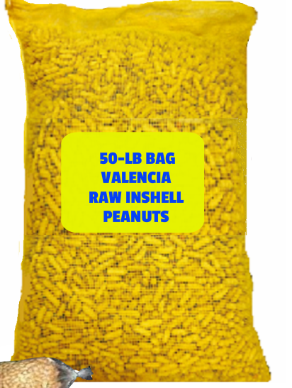 50 LB BAG OF VALENCIA RAW INSHELL PEANUTS